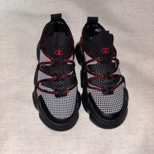 Champion Kids' Black and Red Sneakers